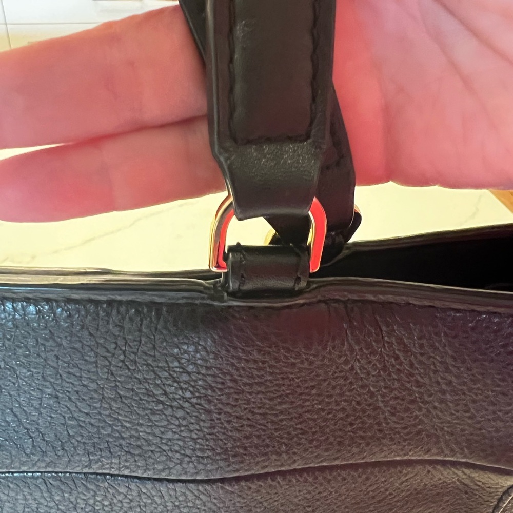 Tory Burch Black Pebbled Leather Ivy Zip Tote - Picture 7 of 16